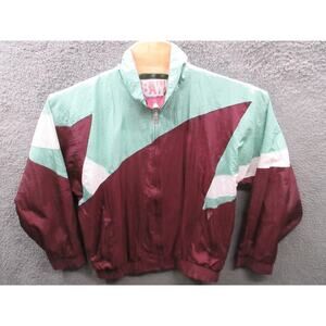 Vintage 90s BAW Athletic Wear Men's Medium Sharktooth Track Jacket MIGHTY DUCKS